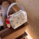 2025 new high-value makeup storage bag large capacity portable washing and storage three-dimensional travel makeup handbag blue pleated puppy handbag
