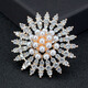 Yingtang Old Phoenix 999 Broche de perles pour femmes simples mode ronds de corsage à goupille fixe épingle accessoires exquis Golden 3523 Boîte