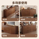 Litai solid wood sideboard integrated wall cabinet living room multifunctional cabinet tea cabinet wine cabinet storage cabinet kitchen storage cabinet solid wood corner + with fence dark walnut color 100CM