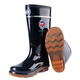 
3531 new men's high tube rain boots 1903 black anti-acid and alkali labor protection high-top rain boots three-proof rubber shoes protective water shoes black 43