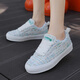 LIGHTNING X STORM Picasso paintings co-branded Xiaoxiang style casual lightning bread shoes couple canvas sports board shoes men and women D6227 soft blue 41