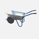 UNISWER Trolley Baustelle landwirtschaftlicher Sand- und Boden -Baukipper Müllmüll Handhabung Garten Humanressourcen Doppelradwagen Blue Trolley (Luftrad)