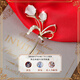 Oein brooch high-end women's 2025 new design sense niche exquisite corsage small fragrant style suit pin Mother's Day gift S925 silver champagne gold cat's eye stone + rose gift