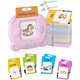 Hanshiyou Spielzeug Kinder früh Bildungskartenmaschine 1-6 Jahre alte Lernmaschine Chinesische und englische zweisprachige Erleuchtung Baby Little Bear Pink 112 Karte (224 chinesische und englische zweisprachige