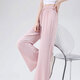 
Miniso (MINISO) pants for women 2025 new high-waisted ice silk micro-flare pants for small summer cool sun protection casual sports straight pants light green (solid color) L /165 (weight 115-130Jin [Jin equals 0.5 kg])