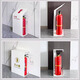 High-end painted fire extinguisher bracket stainless steel fire extinguisher box 2 pieces 4kg 5kg shopping mall high-end hotel special placement rack L-shaped metal bracket box丨White