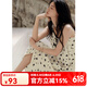 本尼熊贝妍纯欲风睡衣女夏季薄款性感吊带短裤套装带胸垫莫代尔棉家居服 S4882 睡裙 XL （身高170，体重120-150左右）
