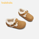 Balabala Children's Shoes Children's Birkenstock Shoes Girls' Slippers Plus Velvet 2025 New Autumn and Winter Shoes Comfortable, Tide and Non-Slip Camel 50001 33 (foot length 20.3-20.7/inner length 21.7)