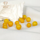 Jiale beeswax single bead amber loose beads chicken oil yellow bracelet with round beads natural old beeswax DIY bracelet one item one certificate about 11.5mm0.88-0.92g/A0395