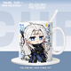 Howang De Mingchao Surrounding Water Cup Verina Anke Bloomer Creative Ceramic Mug Drinking Water Cup Milk Cup Coffee Cup [White Handle] DR1049 Exquisite Mug [Single Cup + Spoon + Coaster]
