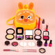 Children's house play cosmetics toy set simulation model girl princess makeup dress creative internet celebrity gift classic black beauty 26 piece set + yellow rabbit backpack