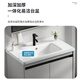 
Pei's [door installation] bathroom cabinet combination smart washbasin ceramic integrated basin small apartment washbasin washbasin light luxury gray 60cm hanging cabinet + mirror cabinet