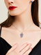 DYAI sterling silver natural tanzanite pendant necklace accessories women's light luxury high-end pendant niche birthday gift sterling silver necklace + brand gift box