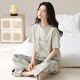 
Aimu Meigui pajamas for women in summer pure cotton short-sleeved trousers thin cotton summer women's home clothing suit spring and autumn YZT9720 short-sleeved trousers M 80-100Jin [Jin equals 0.5 kg]