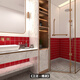 
XMSJ Kitchen Restaurant Hotpot Shop Green Yellow Orange Red Square Mosaic Tiles Nine Grid Colorful Ceramic Grid Wall Tiles Beige 97_9720 3030