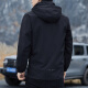 Jeansswest Spring y Autumn Chaqueta NUEVA Men's New Men's Loose Chaqueta removible para hombres Top 6628 Top 6628 Negro 5xl Tamaño (176-185Jin [Jin equivale a 0.5 kg])