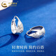 China Gold (CHINA GOLD) platinum car flower earrings for women new platinum earrings, practical for Valentine's Day, a birthday gift for your girlfriend, a gift for your wife, PT950 platinum car flower earrings, about 2.8g
