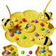 Yuan ethnic group's little bee collecting nectar magnetic beads children's fishing toy concentration training parent-child interactive multiplayer battle board game little bee collecting nectar four-person set