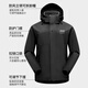 JEEP SPIRIT Jacket Men's Outdoor Three-in-One Fleece Warm Jacket Men's Windproof and Waterproof Mountaineering Jacket Jet Black 4XL