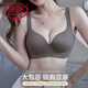 LangSha (LangSha) underwear for women with breasts with large breasts, small gathering underwear anti-sagging adjustment type traceless large size bra black + carbon ash 80B /36B
