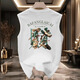 Jingpufei Herren-Weste T-Shirt Personalisierte gedruckte Sommer Lose Sports Top 829 Weste Schwarz S