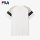 Fila Comfort Cotton Fila Children's Clothing Children's Short-Sleeved T-Shirt 2025 Summer New Boys' Knitted Tops Cloud Mushroom White-WT 140
