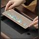 Black gold stone tea tray for home living room rectangular high-end kung fu tray small dry brewing tea table water storage type wood grain Yuanshan tea tray-39*26*5cm small size