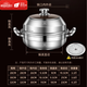 OIMG German 316 steamer 304 stainless steel steamer 1-layer thickened soup pot household single-layer steamer gas induction pot lid/steaming sheet/pot body/all 304 1cm 28CM (suitable for 2-3 people)