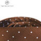 T / vingt ans French Polka Dot Brown Silk Tie à rythme des hommes Brown Brown Men's Formeal Weffice Retro Retro Mariage Tendance Cravate + Pocket Pocket Veste Tie Boîte cadeau