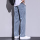 
Phelos summer thin Laiser Tennis casual pants for men's trendy loose straight-leg pants tied with ice silk pants KK1048 dark gray M (90-110Jin[Jin equals 0.5 kg])