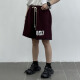 Lucao Adei 2025 Summer New American Fashion Letter Ink Ink Sports Shorts Pure Cotton Red Red Men and Women DK1047 Rojo S