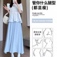 裙裤女2025新款夏季薄款垂坠感半身裙裤小个子休闲宽松白色阔腿裤 乳白色 M 【建议：100-125斤】