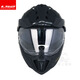 LS2 Carbon Faser-Offroad-Zughelm-Motorradhelm-Motorrad-Motorrad-Helm vier Jahreszeiten Atmungsfreie Doppellinsen MX701 Glasfasermodell-dumme schwarze Sommereis-Kopfabdeckung L (Empfohlen 56-57 cm)