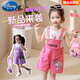 Disney Girls Summer Kulomi Set 2025 Nouveau salopette à manches courtes pour enfants à la mode à la mode
