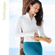 
Fan Sheng Yoga Running Fitness Clothes for Women Slim waist-length sleeve nude outdoor casual sports jacket FC12858 Sandalwood S