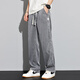 Sept Wolfs Titanium Jeans Men's Men's Summer Thin Style Brand Trendy Straight Men's Ice Silk Lignes larges Summer Casual Long Pantal Gf1d02-1048 Gray M
