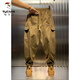 Woodpecker (TUCANO) American retro all-match overalls for men spring and autumn new khaki small-footed harem pants men's loose casual pants khaki (belt) M recommended 100-120Jin Jin equals 0.5 kg