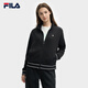 
FILA official women's knitted long-sleeved jacket 2025 summer fashion casual simple loose top