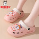 Babudou Children's Crocs 2025 Summer New Style Sandals for Boys and Girls, Comfortable Soft Sole Non-Slip Children's Sandals XD3002/Pink Size 32-33/Suitable for feet 20.5cm long