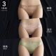 七匹狼（SEPTWOLVES）蕾丝内裤女纯棉裆女士性感低腰三角超火辣新款2025女式短裤 9227#绿色+蓝色+白色(装) 3条 L 110-130斤