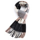 Écharpe en laine 100% pure 100% pure pour hommes et femmes écharpe de style britannique d'automne et d'hiver pour hommes et glands à deux côtés polyvalents. Couleur de café [emballage du sac cadeau] One Taille (30 cm * 180 cm)