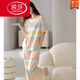浪莎（LangSha）睡衣女夏季纯棉舒适短袖长裤2025新款夏天女款网红风家居服套装 NJR-9712 XL 【建议120-140斤穿】