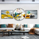 WCZ German modern simple sofa background wall paintings symbolize light luxury triple living room decorative paintings with clocks and perpetual calendar BG6624+BG6625+BG6626 Middle 40*40_right_40*30_1.6 meters-21