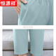 Hengyuanxiang mother cardigan pajamas for women in summer pure cotton short-sleeved cropped pants large-size thin style middle-aged and elderly mothers home clothing set 9898# 4XL [Suggested 180-200Jin [Jin equals 0.5 kg]]