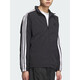 
Adidas jacket men's 2025 spring new fitness training sportswear stand collar windproof casual woven jacket top KC3892 black/white 2XL