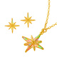 Saturday Blessings Octagonal Star Gold Necklace and Earrings Women's Foot Gold Pendant Birthday Gift Price Approximately 2.32g Chain Set 40+5cm