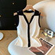 
Non-standard high-quality college style sweater for women Korean style temperament collar sleeveless breasted cardigan knitted sleeveless vest for women summer black [temperament top/gentle/European and American/set S [summer wear/exterior wear b