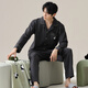 Yalu Herren-Pyjamas Herren Pure Cotton Pyjamas Frühlings- und Herbstwinterwinterhosen können auf der äußeren Strickjacke für Jungen Casual Home Clothing-Anzug [100% Baumwolle, bequem und atmungsaktiv] 16802 xl [Gewicht vorschlagen 135-155 Jin [Jin gleich 0,5 kg]] getragen werden.