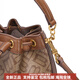 Belle retro casual texture artificial leather one-shoulder crossbody bag bucket bag handbag bag medium size women's apricot brown apricot medium size