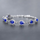 HEEKAIYI sapphire bracelet for women cornflower blue 18K diamond bracelet Chinese Valentine's Day birthday gift for wife and girlfriend Selected 5.9 carat/cornflower blue/double certificate